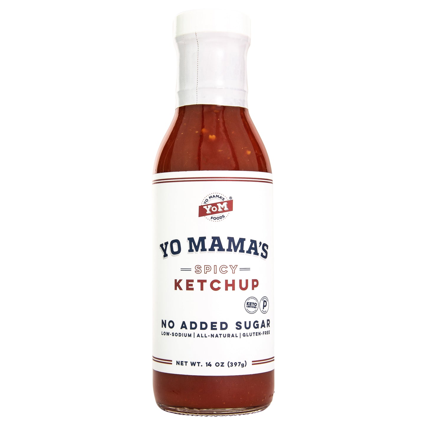 Yo Mama's Spicy Ketchup – Keto, Paleo Certified, Sugar-Free Flavor Explosion