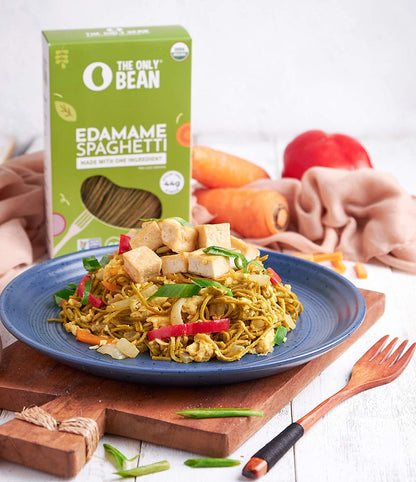 The Only Bean Organic Edamame Spaghetti Pasta - 227g | High Protein & Low Carb