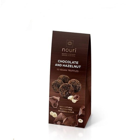 Indulge in Nouri's Vegan Chocolate & Hazelnut Truffles - All-Natural & Gluten-Free