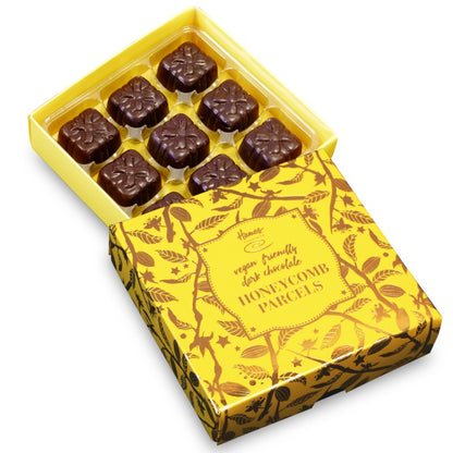 Hames Bronze Range - Vegan Dark Honeycomb Chocolate Parcels