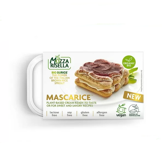 MozzaRisella Organic Vegan Mascarpone 150g - Creamy and Fresh Cheese Alternative