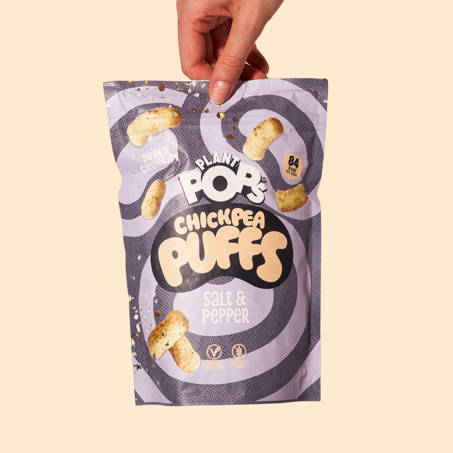 Irresistible Salt & Pepper Chickpea Puffs - Classic Crunch in an 80g Pack