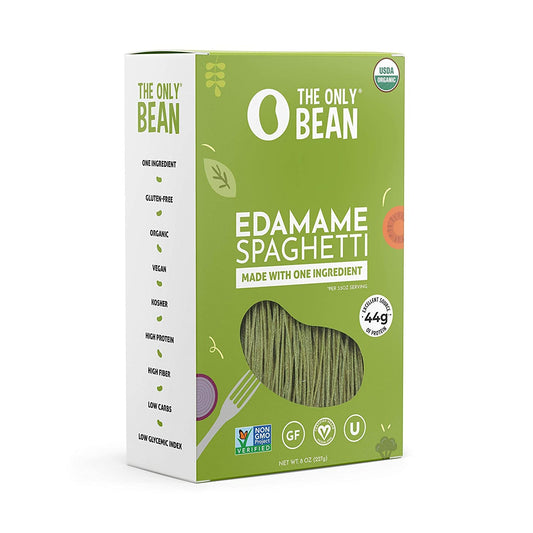 The Only Bean Organic Edamame Spaghetti Pasta - 227g | High Protein & Low Carb