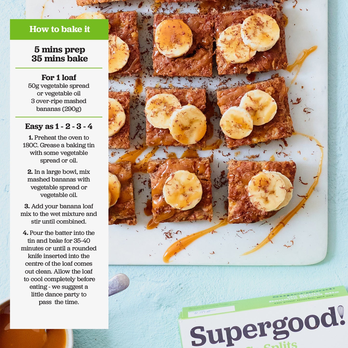 Go Splits Banana Bread Mix - Bake Your Own Delicious Banana Loaf