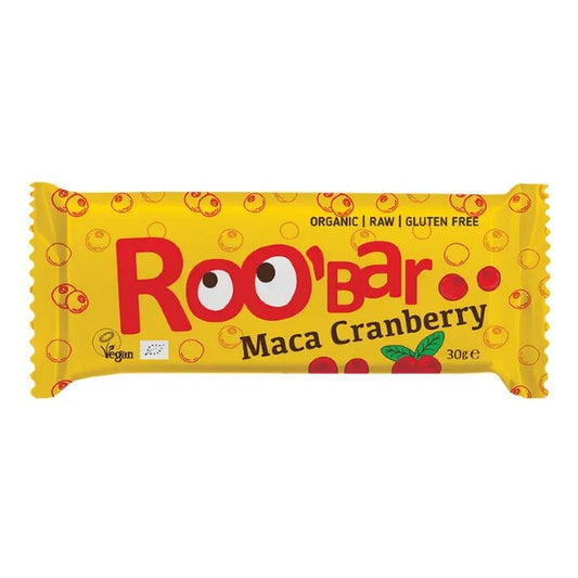 Roobar Maca & Cranberry Bar Bio 30g