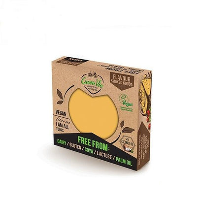 Green Vie Smoked Gouda Style Block - Creamy and Delicious Vegan Cheese